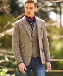 Harris Tweed Sakko “London“ In Walnut Check