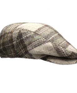 Harris Tweed Damen Mütze Oatmeal Check