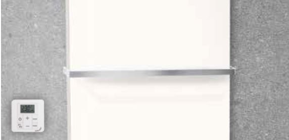 Zehnder Fina Lean Bar Handtuchwärmer elektrisch 130 x 50 cm weiss – Bild 3