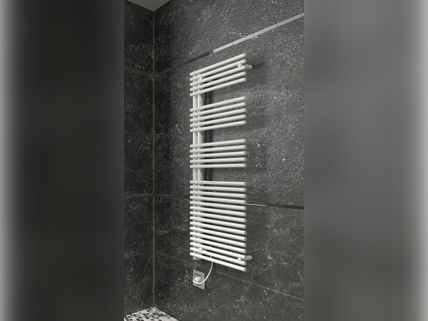 Zehnder Forma Asym elektrisch Handtuchwärmer 116,1 x 59,6 cm weiss mit Heizstab IHE