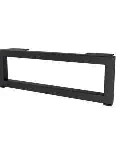 Rechteckige Möbelfuß Stahl Schwarz Matt  Breite: 35cm , Höhe:12 cm