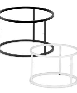 Rundes Tischgestell Ø60/70 cm Schwarz/Weiß ohne Tischplatte