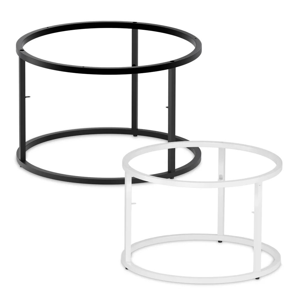 Rundes Tischgestell Ø60/70 cm Schwarz/Weiß ohne Tischplatte