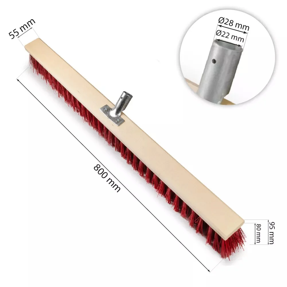 Straßenbesen 80 cm – Holzstiel 150 cm – Harte PET-Borsten – Bild 4