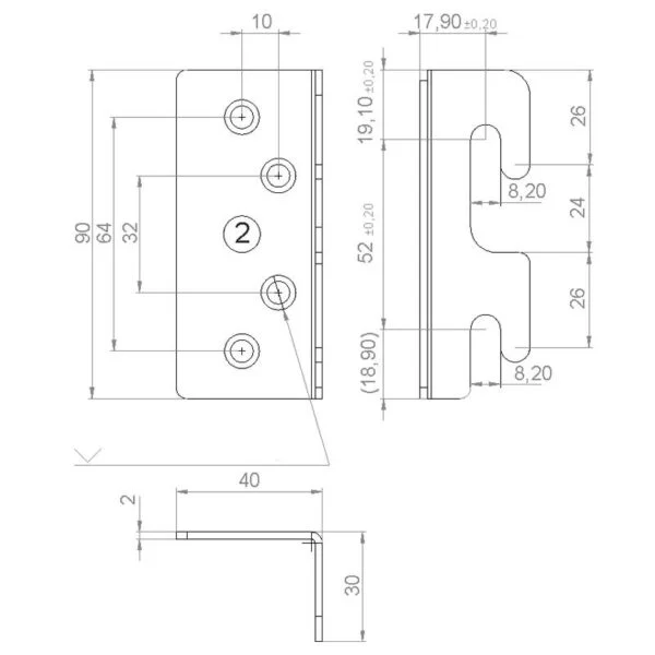 bettverbinder metallverbinder haken 4er Set, Bettbeschläge mit Haken für Bettgestell – Bild 3