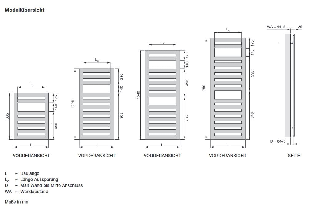 Zehnder Metropolitan Spa Badheizkörper für Warmwasserbetrieb Mittelanschluss weiss – Bild 4