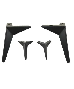 Hochbelastbar Möbelfüße schwarz matt aus Metall für Sofa Schrank H: 19 cm 1 Stück oder 4er-Set