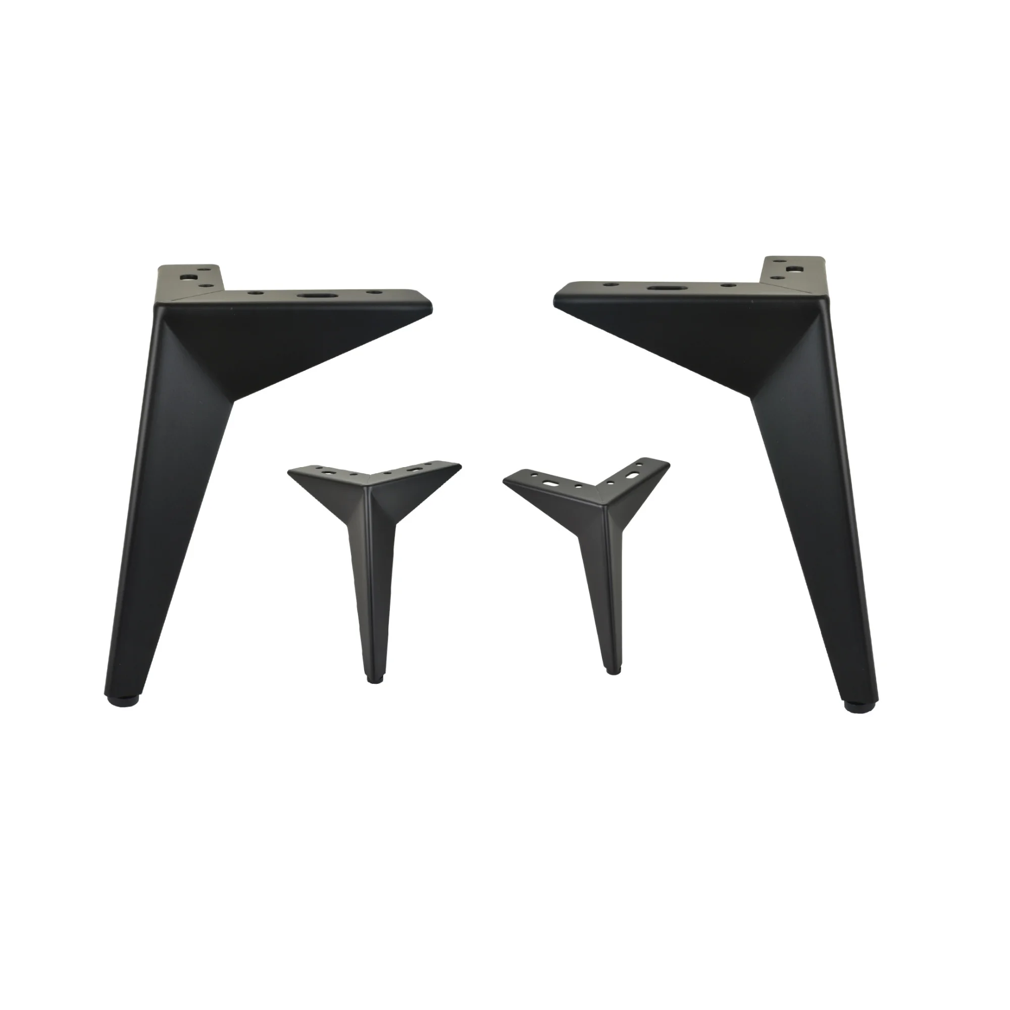 Hochbelastbar Möbelfüße schwarz matt aus Metall für Sofa Schrank H: 19 cm 1 Stück oder 4er-Set – Bild 2