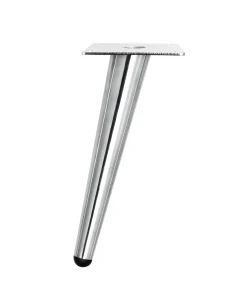 Chrome Möbelfuß aus Metall 18 cm | Schräg Konisch | Sessel & Schrank | 4er Set