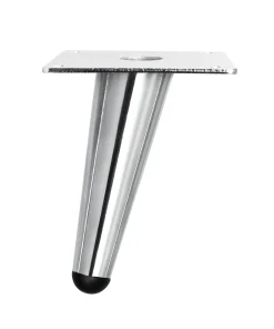Möbelfuß Metall 10 cm Chrome | Schräg Konisch | 4er Set