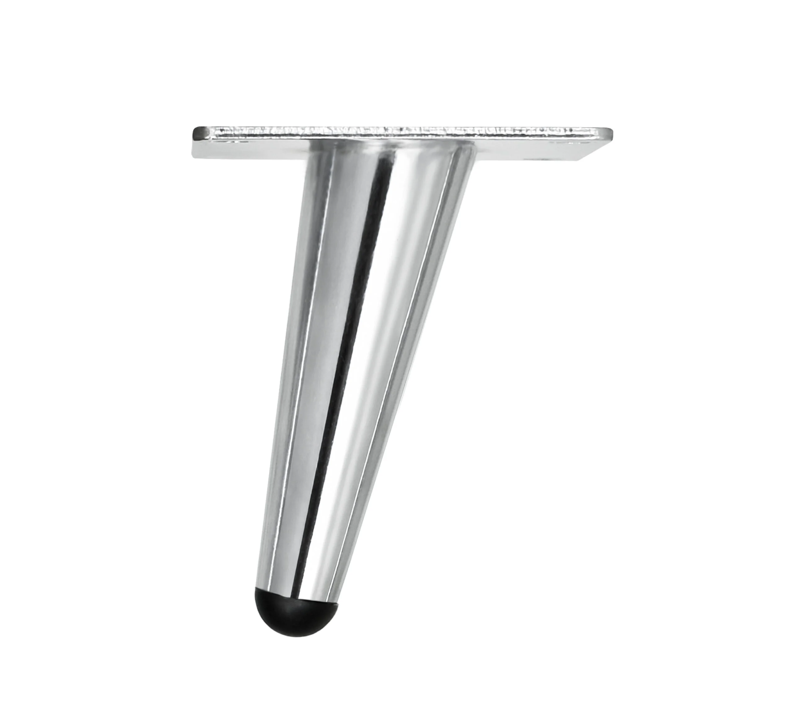 Möbelfuß Metall 10 cm Chrome | Schräg Konisch | 4er Set – Bild 3