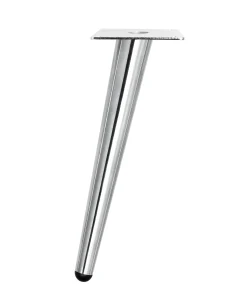 Möbelfuß Metall 23 cm Chrome | Design Möbelerhöhung schräg konisch 4er Set