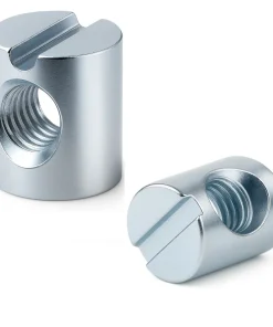 Quermutter M6 10×13 mm – Zylindermutter verzinkt, unsymmetrisch mit Schlitz