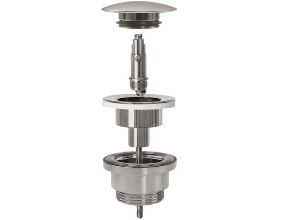 MEI BAD Premium Ablaufventil push open nickel gebürstet – Bild 4