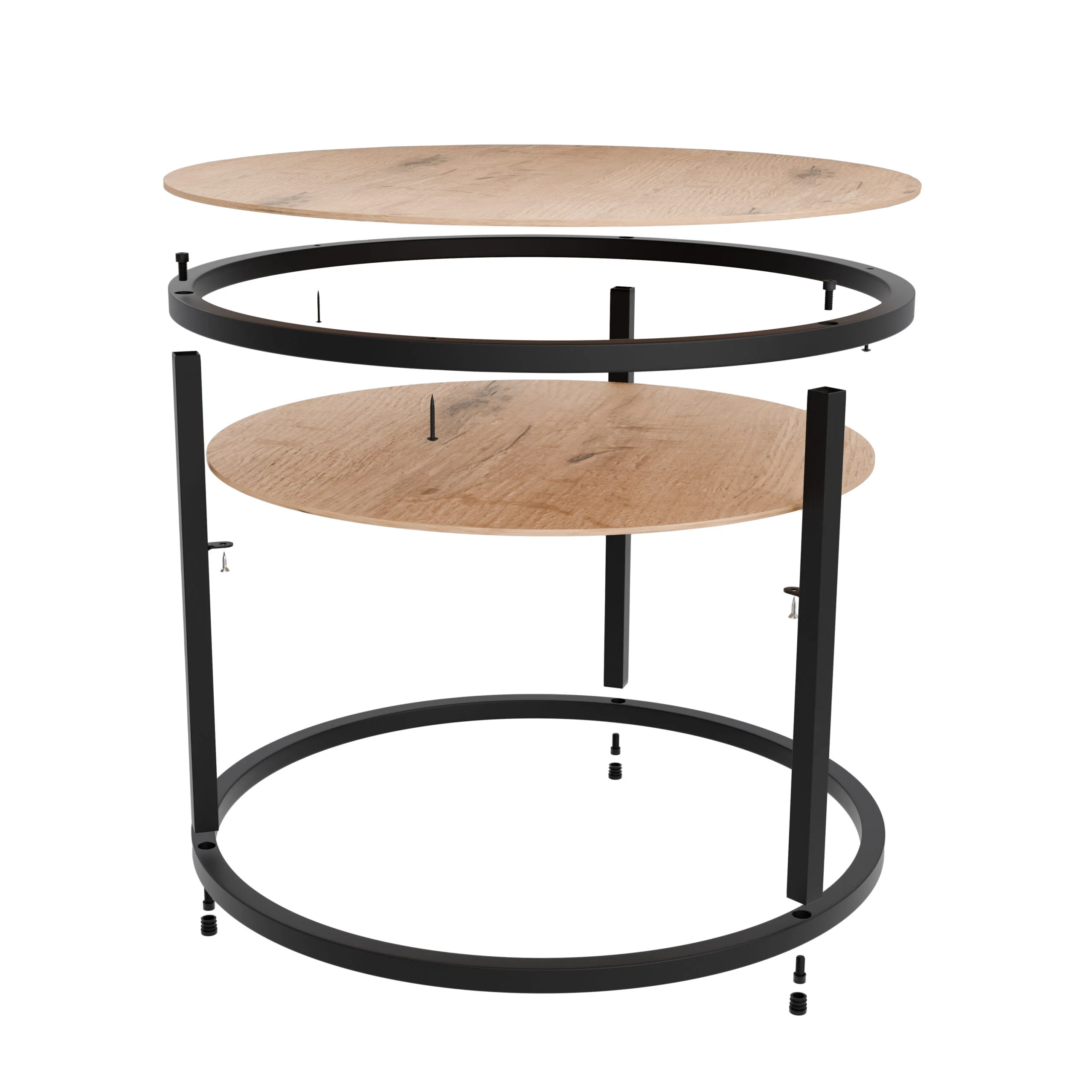 Rundes Tischgestell Ø60/70 cm Schwarz/Weiß ohne Tischplatte – Bild 9