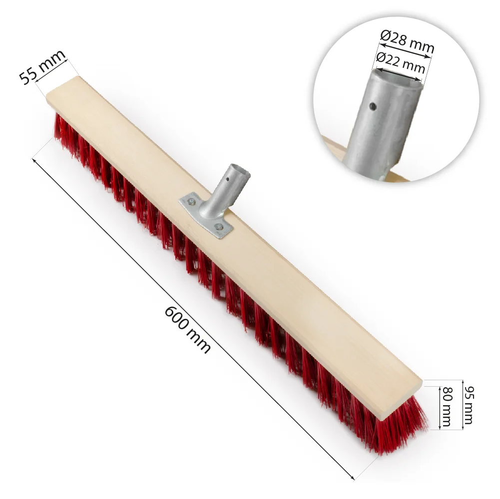 Straßenbesen 600 mm ohne Stiel – Gartenbesen / Industriebesen 60 cm – Bild 3