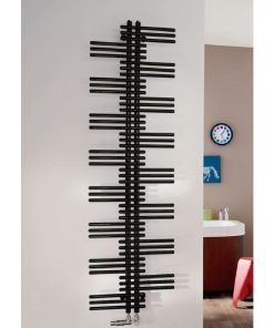 Zehnder Yucca Design Badheizkörper für Warmwasserbetrieb schwarz matt