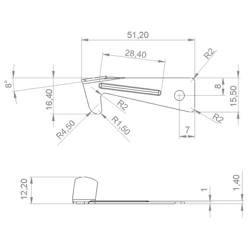 Tischverbindungsbeschlag Schließhaken für Zargentische & Ausziehtische – Bild 3