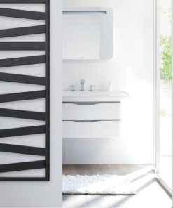 Zehnder Ribbon Handtuchwärmer elektrisch 134 x 60 cm schwarz matt